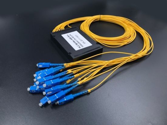 1 * 16 ওয়ে FTTH ফাইবার অপটিক পিএলসি স্প্লিটার ABS বক্স প্যাকেজ পরীক্ষার সরঞ্জাম
