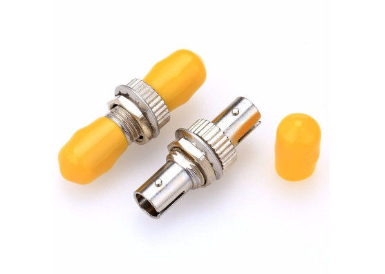 Ftth নেটওয়ার্ক জন্য হলুদ Simplx এসটি এসটি ফাইবার অপটিক অ্যাডাপ্টার মেটাল উপাদান সরবরাহকারী